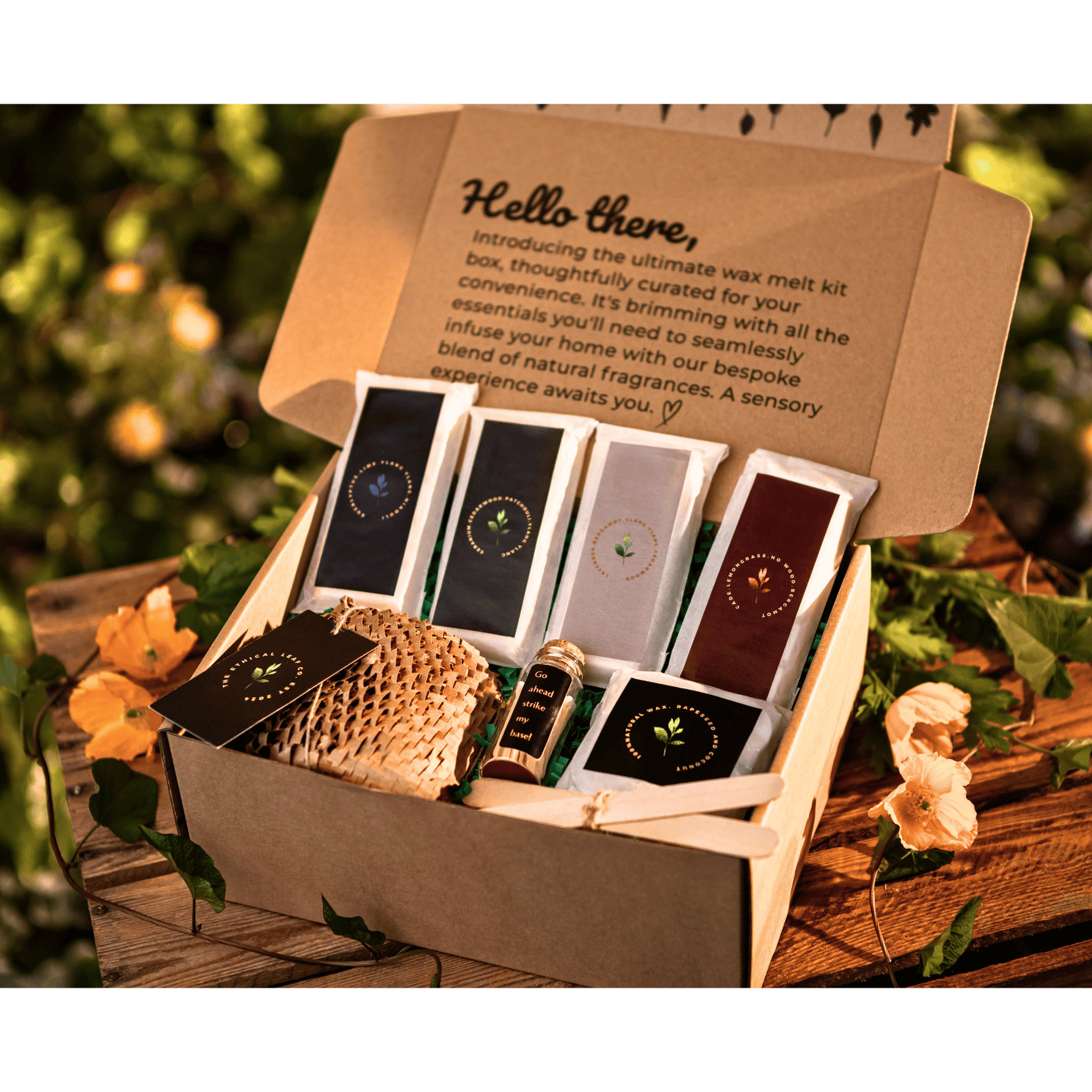 The Ethical Leaf Experience the perfect home fragrance with our Wax Melt Gift Kit Box - Small. Ideal for gifting or personal use. Shop now for a delightful sensory experience! Premium Wax Melt Gift Kit Box - Small