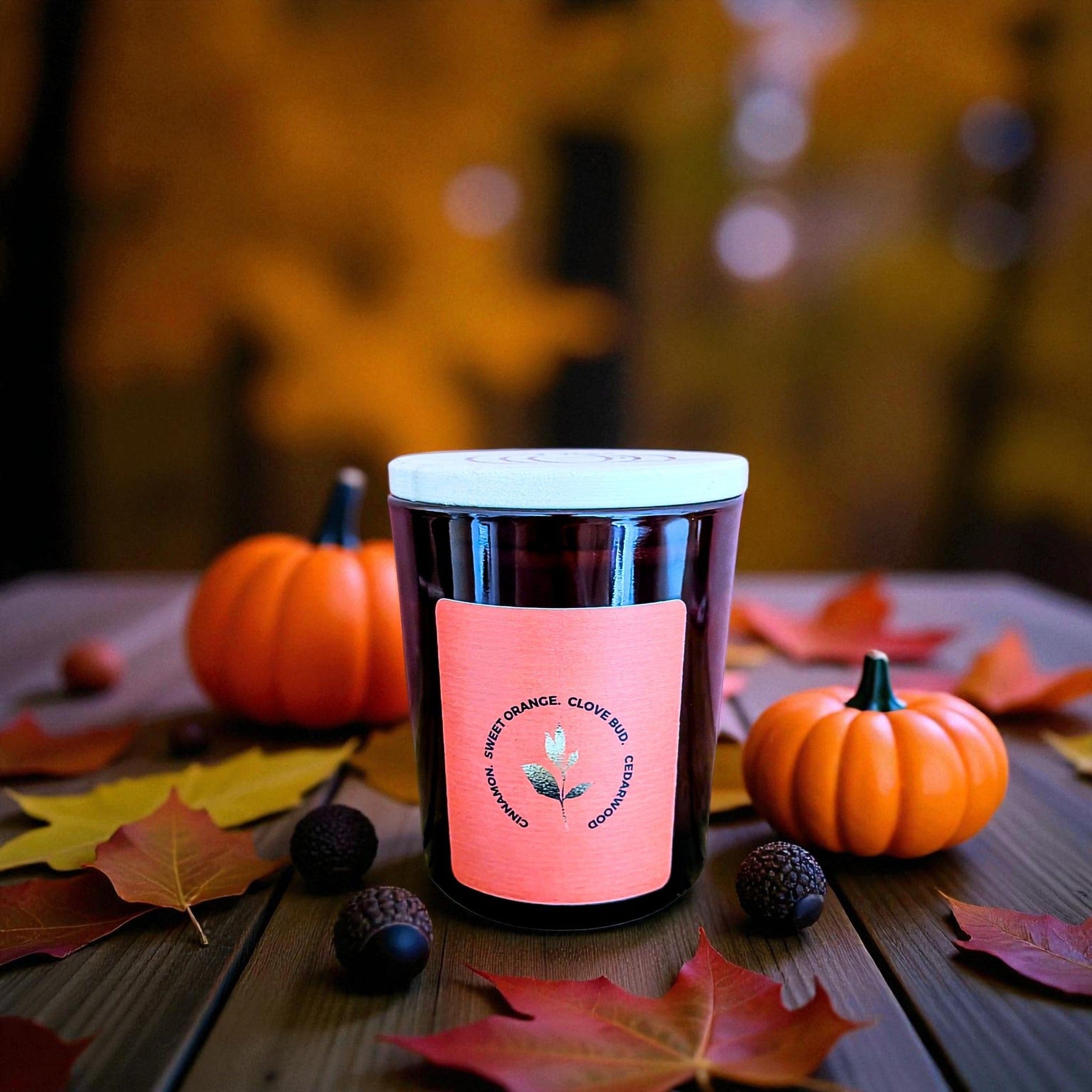 The Ethical Leaf Experience the soothing ambience of our Essential Oil infused Air Candle. Naturally Scented with Lavender, Cedarwood, Ylang Ylang and Bergamot. Create the prefect setting for entertaining your guests this summer. Large 40 - 45hrs burn The Autumn Spice Candle