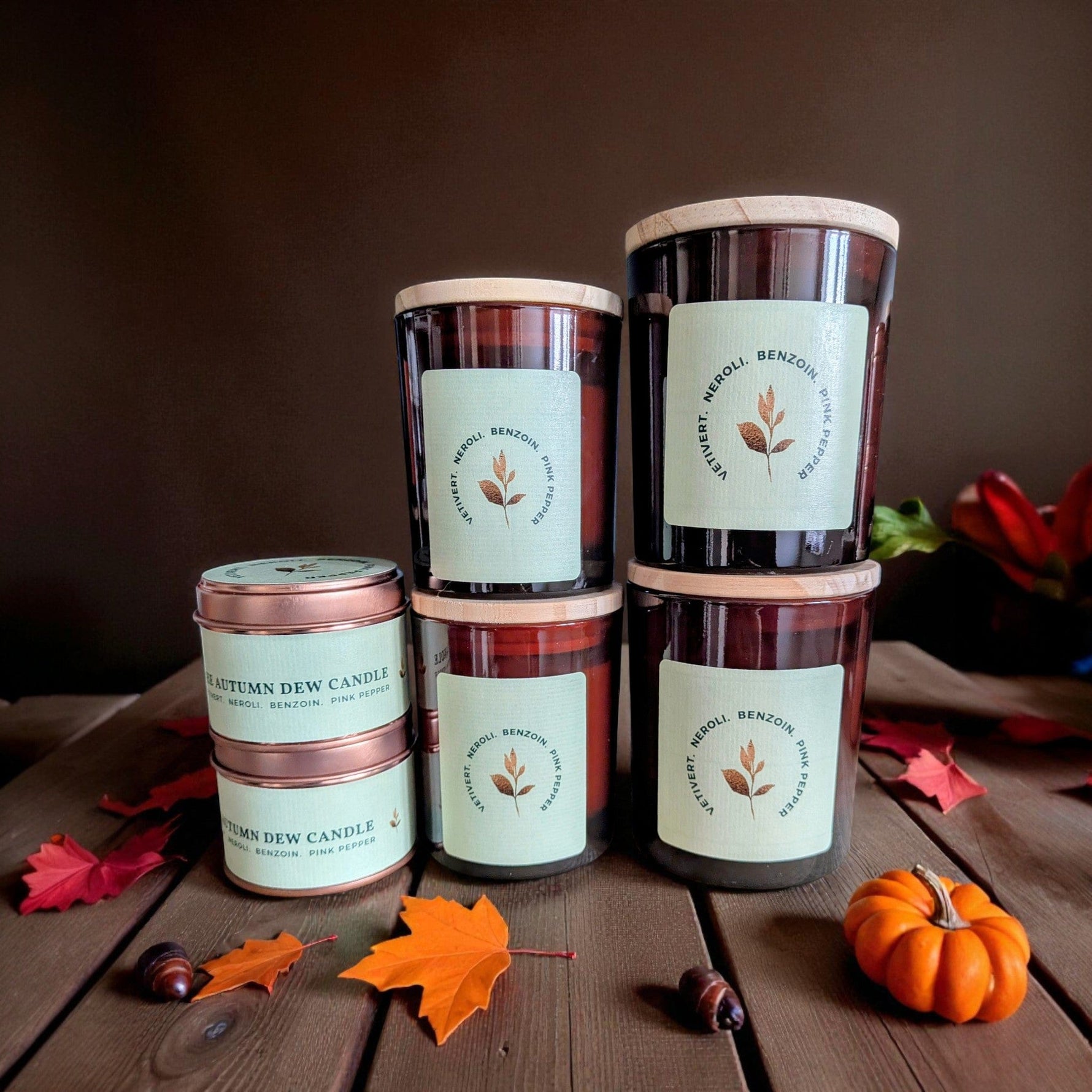 The Ethical Leaf Experience the soothing ambience of our Essential Oil infused Air Candle. Naturally Scented with Lavender, Cedarwood, Ylang Ylang and Bergamot. Create the prefect setting for entertaining your guests this summer. The Autumn Dew Candle