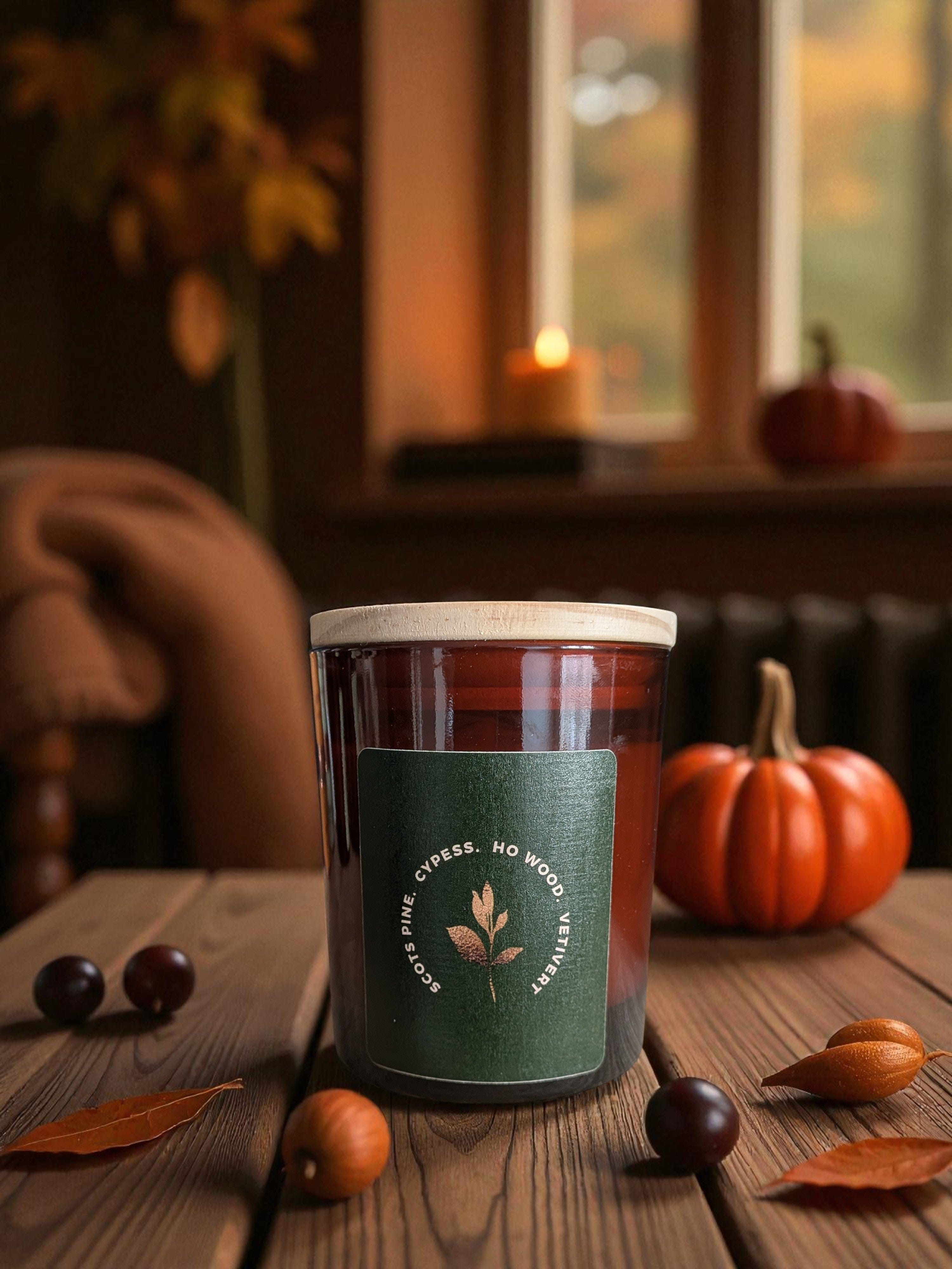 The Ethical Leaf Experience the soothing ambience of our Essential Oil infused Air Candle. Naturally Scented with Lavender, Cedarwood, Ylang Ylang and Bergamot. Create the prefect setting for entertaining your guests this summer. The Autumn Forest Candle