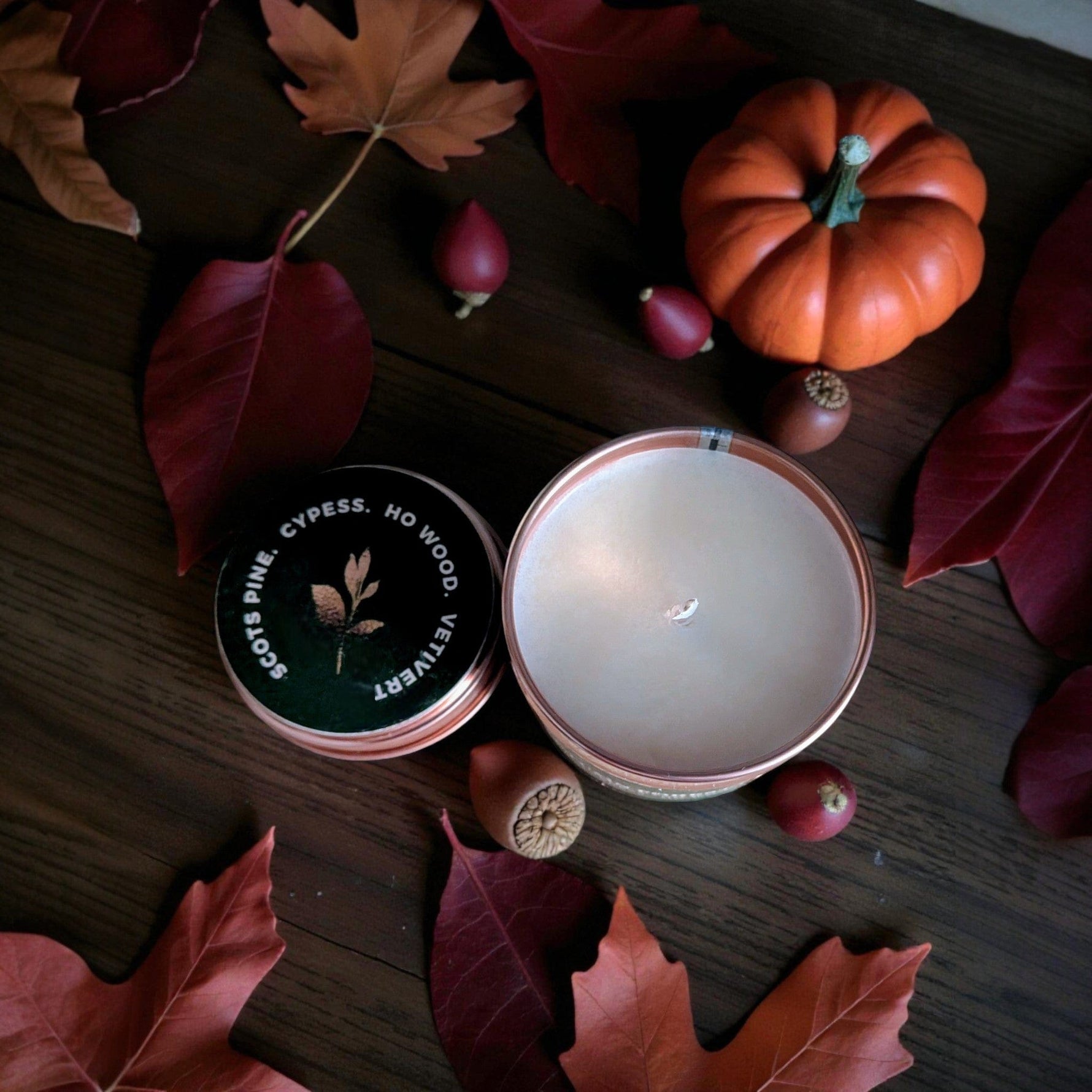 The Ethical Leaf Experience the soothing ambience of our Essential Oil infused Air Candle. Naturally Scented with Lavender, Cedarwood, Ylang Ylang and Bergamot. Create the prefect setting for entertaining your guests this summer. The Autumn Forest Tin Candle