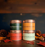 The Ethical Leaf Experience the soothing ambience of our Essential Oil infused Air Candle. Naturally Scented with Lavender, Cedarwood, Ylang Ylang and Bergamot. Create the prefect setting for entertaining your guests this summer. The Autumn Glow Candle Tin