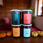 The Ethical Leaf Experience the soothing ambience of our Essential Oil infused Air Candle. Naturally Scented with Lavender, Cedarwood, Ylang Ylang and Bergamot. Create the prefect setting for entertaining your guests this summer. The Autumn Spice Candle